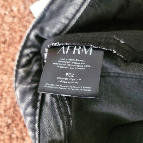 AFRM Gray Straight Leg High-Rise Utility Jeans Classic Style | Size 26 X 30 - Picture 15 of 15